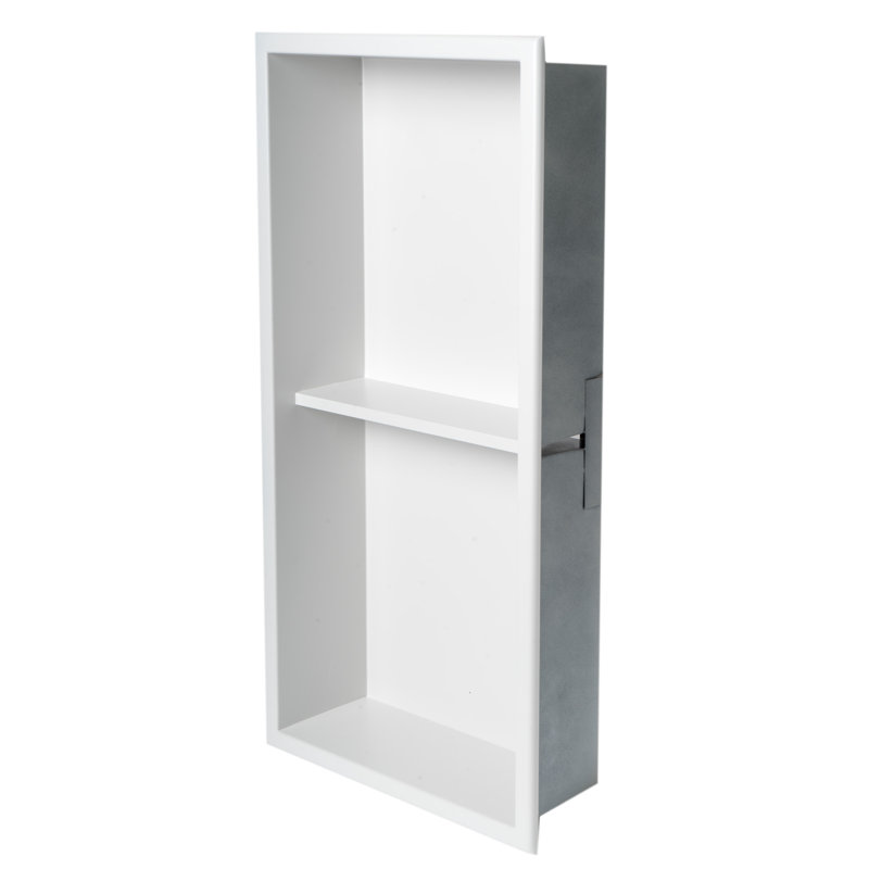 Alfi Brand Stainless Steel Vertical Double Niche Shower Shelf Wayfair.ca